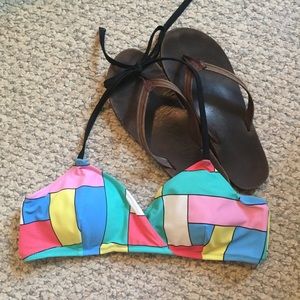 aerie Swim - Aerie Color-block Halter Bikini Top aerie Swim - Aerie Color-block Halter Bikini Top